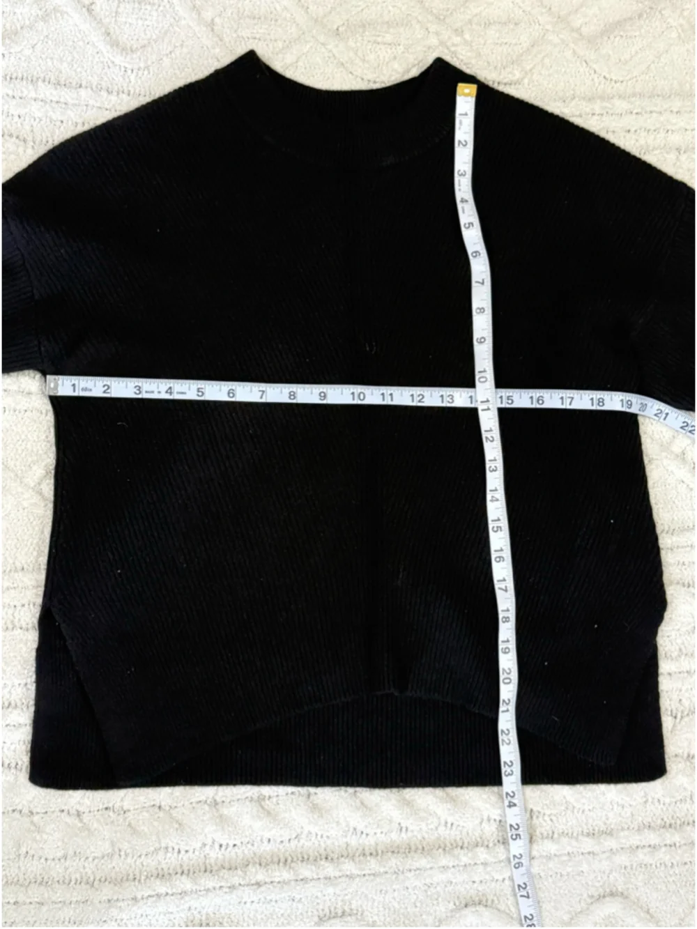 Everlane Black Cashmere Ribbed Crew Neck Sweater Small